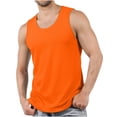 thumbnail image 2 of JTSRKL Crewneck Curved Hem Tank Tops for Men UPF Sun Protection Quick Dry Shirts Muscle Fit Gym Training Summer Sleeveless Tops, 2 of 6