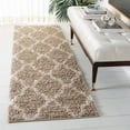 thumbnail image 2 of SAFAVIEH Dallas Belinda Geometric Shag Runner Rug, Beige/Ivory, 2'3" x 14', 2 of 7