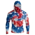 thumbnail image 2 of GrmtClth Mens Long Sleeve Sun Protection Shirts UPF 50+ 1776-2026 Patriotic Hooded Fishing Hiking 4th Of July Sun Shirts Lightweight Rash Guard with Face Mask Deep Red M, 2 of 6