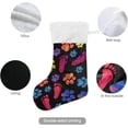 thumbnail image 3 of Coolnut Colorful Animal Dog Paw Christmas Stockings Rainbow Christmas Presonalized Large Stocking Sock, Set of 1 Xmas Party Winter Decor Candy Bag Family Holiday Gift, 17.7 Inch, 3 of 7