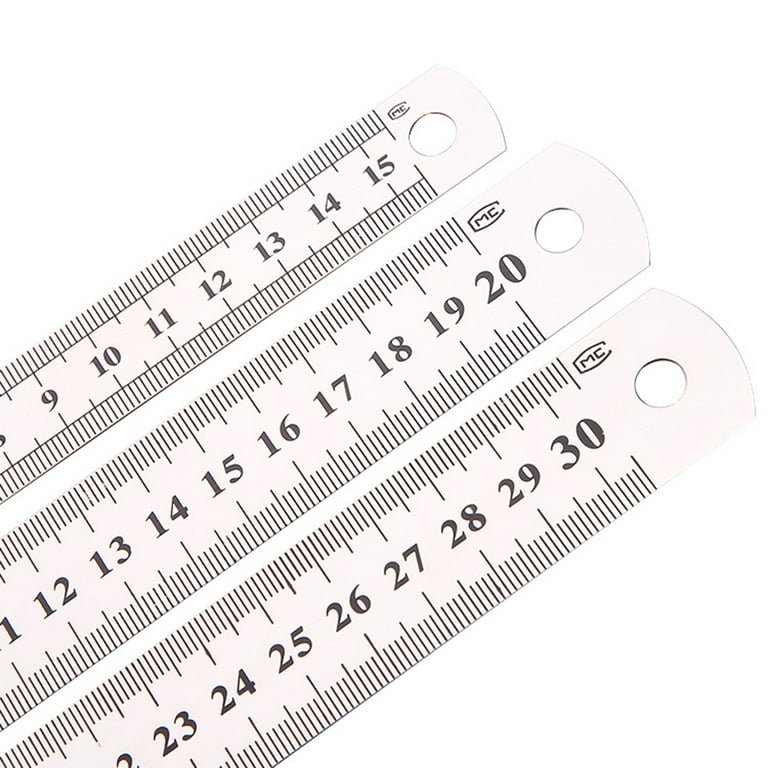 1pcs Straightedge Double Side Scale Metal Ruler High Quality Stainless Steel  Woodworking Drawing Measuring Tools 0-15/25/30mm