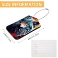 thumbnail image 5 of Wolf Square PU Leather 2 Pack Travel Tag - Bag Tag - Suitcase Tag with Privacy Cover and Stainless Steel Ring - Suitable for Travel, Backpack, and Handbag, 5 of 7