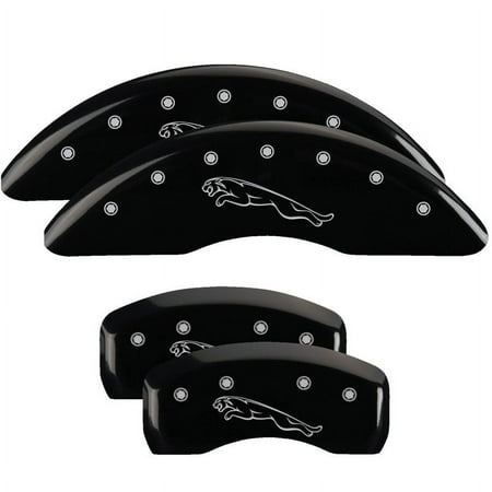 MGP 4 Caliper Covers Engraved Front & Rear Vtech Black finish silver ch Fits select: 1999-2004 ACURA 3.5RL