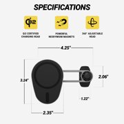 Scosche MagicMount Qi2 Elite Charge 3-in-1 15W Wireless Car Mount Kit MagSafe Compatible MEQMSRM-AP2