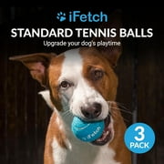 iFetch Tennis Balls for Medium and Large Dogs, Toy Ball 3 Pack, Use with iFetch Too Automatic Launcher, Blue, 2.5 Inch Diameter