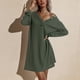 thumbnail image 1 of Vestido Corto De Punto, Elástico, Suelto, Cómodo, Sexy, Transpirable, De Poliéster, De Manga Larga, Para Ir De Compras, 1 of 6