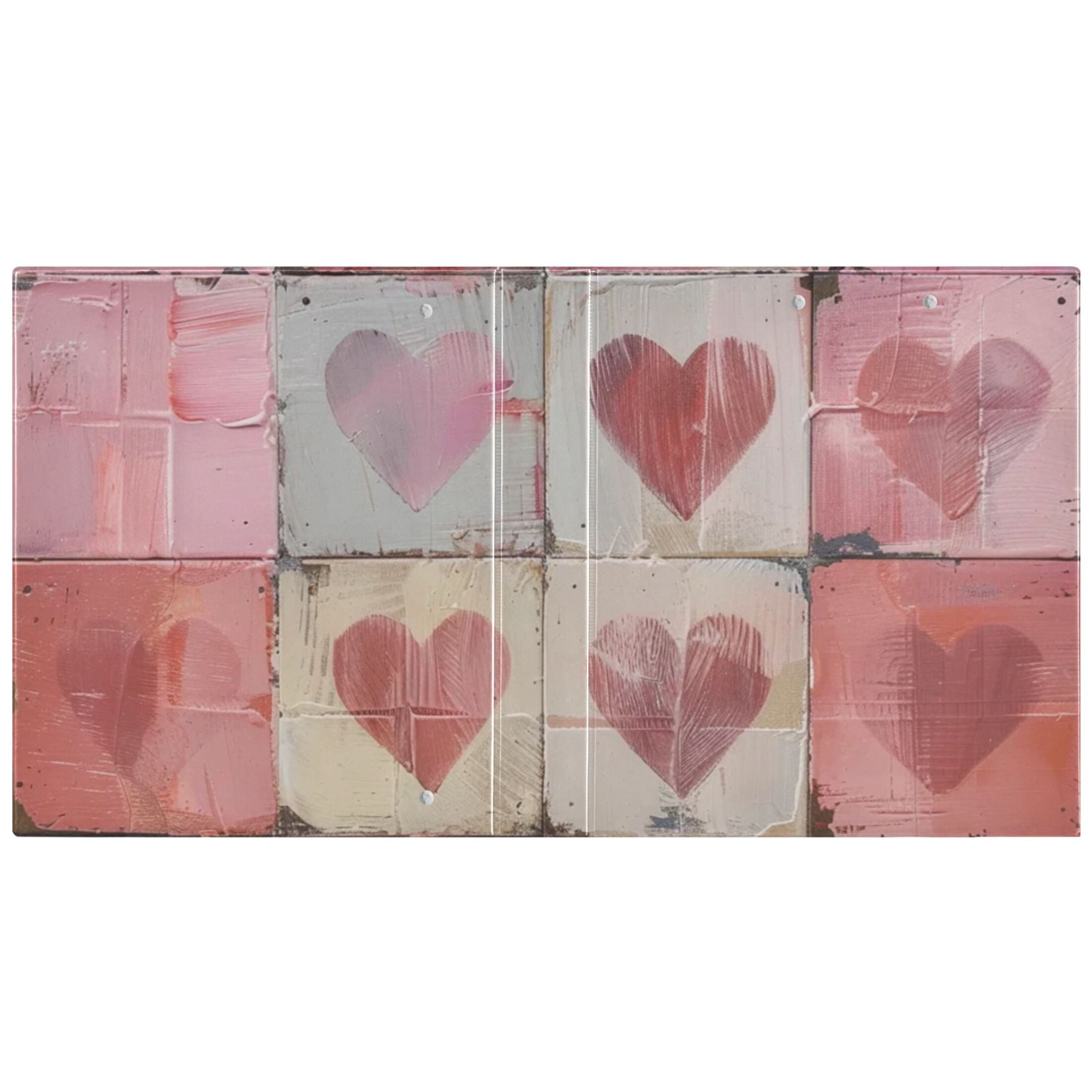 Pretty Pink Hearts 3 Ring Binders 1.5 inch Hardcover File Folders with Interior Pockets A4 Size Organizer for School Office Hospital