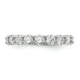 thumbnail image 4 of 14k White Gold Round Cut Diamond Eternity Wedding Band Anniversary Ring Size 8.5 - 3 Ct., 4 of 6