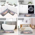 thumbnail image 4 of 2-Piece Kitchen Rugs Set Non-Slip Mats Carpet Floor for Kitchen, Bathroom (19.7"x27.6" & 19.7"x47.2") Watercolor Winter Landscape, 4 of 7