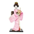 thumbnail image 2 of LOVIVER 12" Japanese Geisha Asian Geisha Doll Sculpture Ethnic Japanese Geisha Dolls Girl Statue for Office Shelf Tabletop Home Decor Pink, 2 of 8