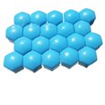 thumbnail image 1 of 20 piezas cubierta protectora de tuerca de cubo de rueda de coche decoración a prueba de polvo a presión en plástico ABS azul 19mm/0,75 pulgadas, 1 of 1