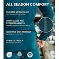 thumbnail image 3 of Merino.tech Men’s 100% Merino Wool Midweight Base Layer Top and Bottom Set Includes 𝗕𝗼𝗻𝘂𝘀 Hiking Socks, 3 of 10