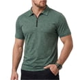 thumbnail image 3 of LTTVQM Quarter Zip Up Pullover for Men Collar Shirts Long Sleeve Golf Tops 2026 Spring Athletic Casual Workout Dark Green M, 3 of 7