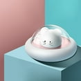 thumbnail image 1 of Rechargeable LED Night Light | Cute Kawaii Cat Lamp - Touch Control | 3-Stage Dimmable | Timer | Portable | Battery Powered | Soothing Nursery Decor | Blue Green | 11.9x11.9x10cm, 1 of 7