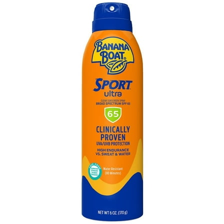 Banana Boat Sport Ultra Sunscreen SPF 65 Clear Spray 6.0 oz