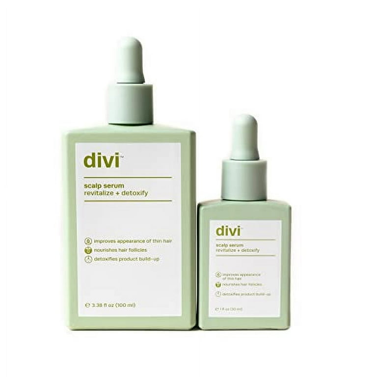 divi Scalp Serum, Revitalize and Detoxify, Aids against hair-thinning,  nourishes hair follicles, detoxifies product build-up (30 ml)