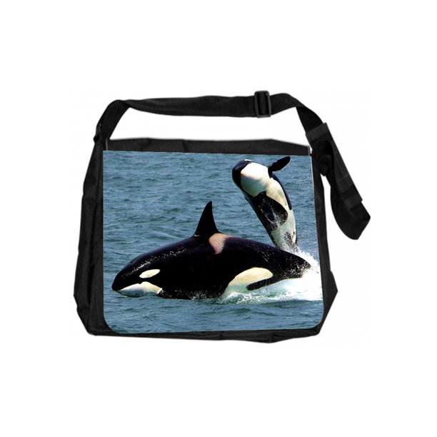 Accessory Avenue Childrens Backpacks Animal Orca Killer Whales Kids Messenger Bag for School