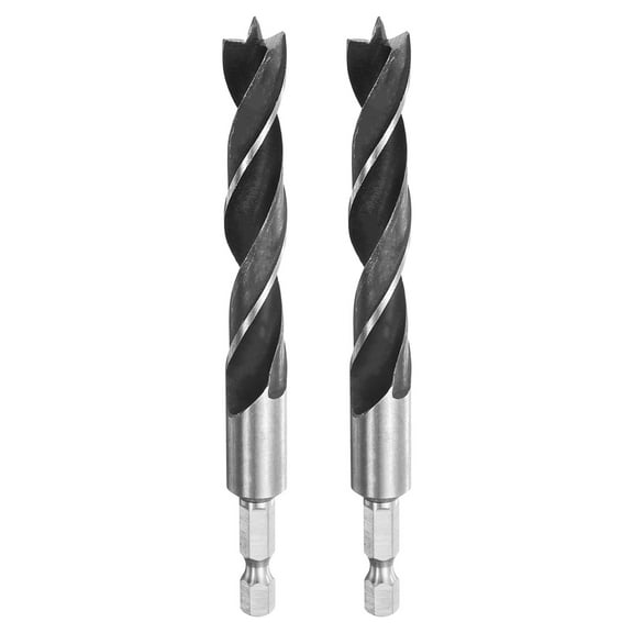 Uxcell 2pcs Brad Point Drill Bits Set 1/2" Wood Drill Bit with 1/4" Hex Shank
