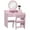 Pink, variant on Qaba Kids Vanity Set, Children Dressing Table w/ Mirror and Stool, White