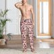 thumbnail image 2 of Fotbe Rocket Pattern Pantalones de Pijama para Hombre, Pantalones de Dormir, Pantalones de Casa con Cintura Ajustable y Bolsillos-Small, 2 of 6