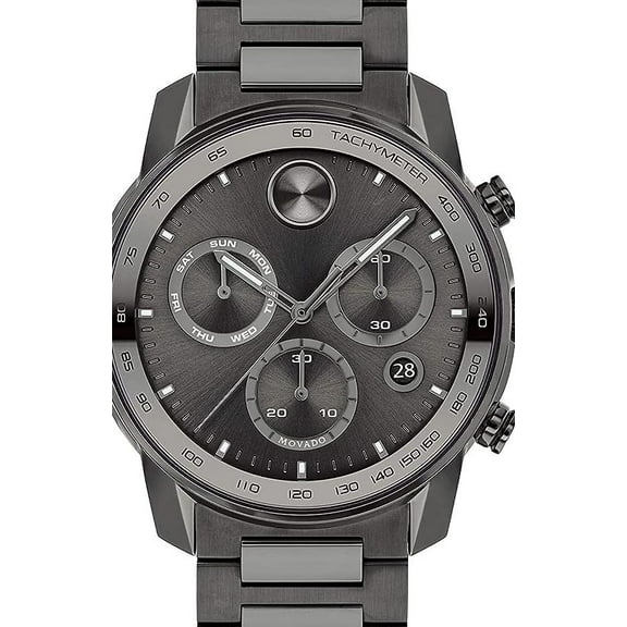 Movado Bold Verso Men's Gunmetal PVD Stainless Chronograph Quartz Watch 3600743
