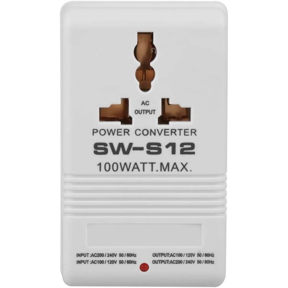 100W Convertidor de Poder AC110V / 120V a 220V / 240V Transformador de Adaptador de Viaje Convertidor de Subida y Bajada de Voltaje