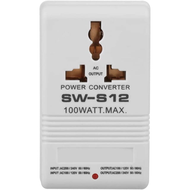 100W Convertidor de Poder AC110V / 120V a 220V / 240V Transformador de Adaptador de Viaje Convertidor de Subida y Bajada de Voltaje