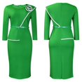 thumbnail image 2 of Women's Bodycon Pencil Dress Church Teacher Office Work Sheath Suiting Dresses, 2 of 8
