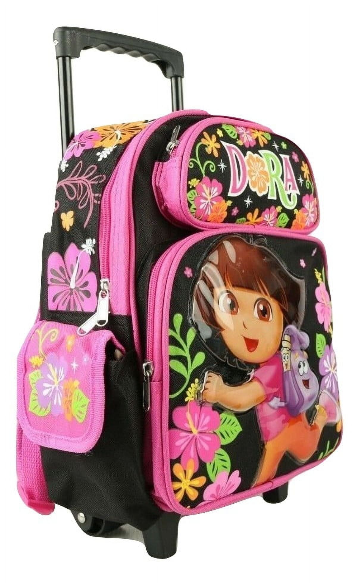 Dora The Explorer Nickelodeon Flowers Small Rolling Backpack  (12")
