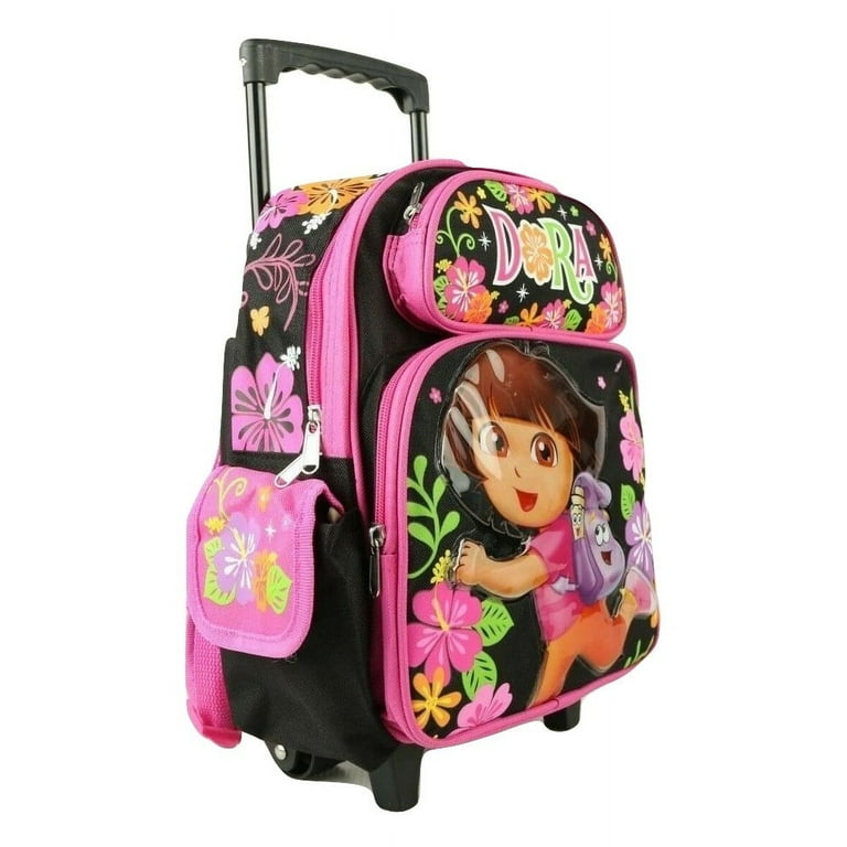 Dora The Explorer Nickelodeon Flowers Small Rolling Backpack 12 Walmart