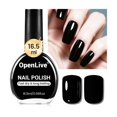 thumbnail image 1 of Esmalte de uñas OpenLive Black, 16,5 ml, secado rápido y duradero, 1 of 7