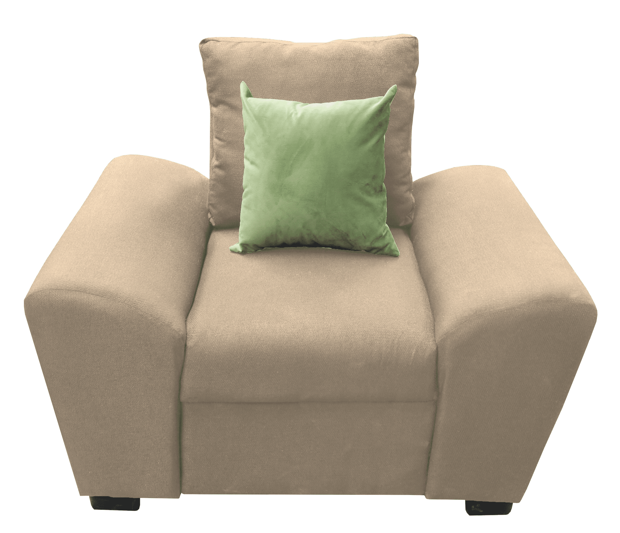 Sillon El Bazar Store Islandia Lino Beige 1 plaza Modular Moderno Sofa