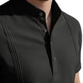 thumbnail image 3 of Men's Henley Short Sleeve Shirt Breathable Moisture Wicking Tee Cotton Soft Business Casual Summer Tops, 3 of 8