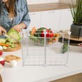 thumbnail image 4 of Greenadscape Wire Baskets For Freezer Food Storage Cold Air Isolation White Freezer Basket 1Pcs, 4 of 8