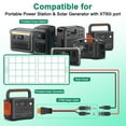 thumbnail image 6 of Solar Connector to XT60i Charge Extension Cable, 50FT Adapter Cable to Solar Panel Charging Wire for Battery Portable Power Station Solar Generator, 6 of 10