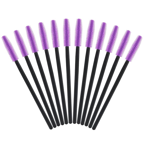50PCS Disposable Silicone Eyelash Mascara Wands Brushes Cosmetic Eyelash Extension Applicators Professional Makeup Tool Set (Multi-colored)