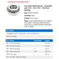 thumbnail image 2 of Front Outer Wheel Bearing - Compatible with 1970 - 1973, 1979 - 1993 Ford Mustang 1971 1972 1980 1981 1982 1983 1984 1985 1986 1987 1988 1989 1990 1991 1992, 2 of 2