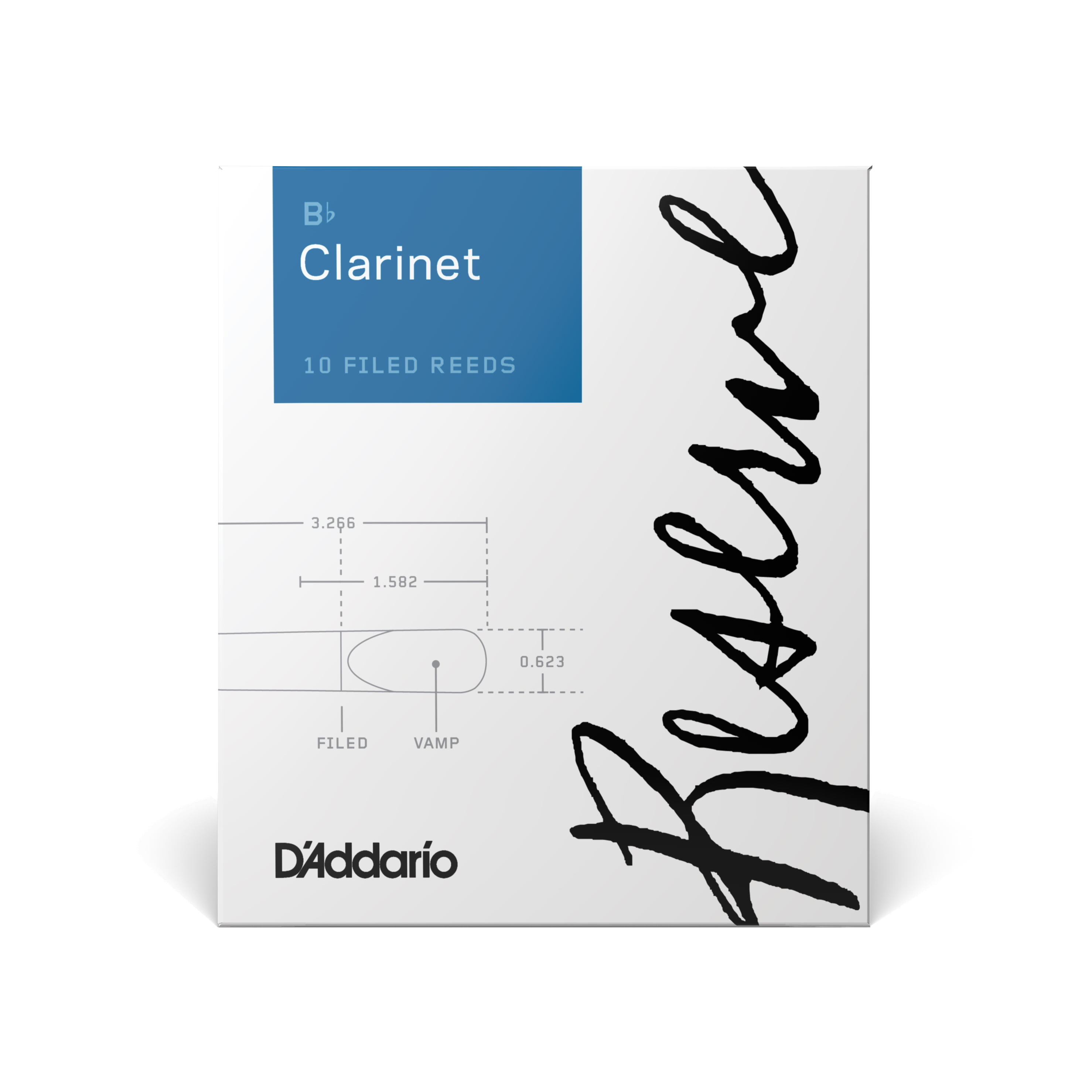 D'Addario Reserve Bb Clarinet Reeds, Strength 4.0+ (Plus), 10-pack