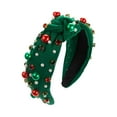 thumbnail image 4 of Adorno para la cabeza Strade Fareast Limited Aro para el cabello navideño rojo y verde diadema navideña, 4 of 8