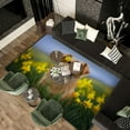 thumbnail image 3 of Coolnut Lightweight Soft Area Rugs Smilling Dog Sitting Between Flowers Floor Mat for Kids Playing Room Hardwood Floor Living Room 80 x 58 inch Nursery Rugs, 3 of 6