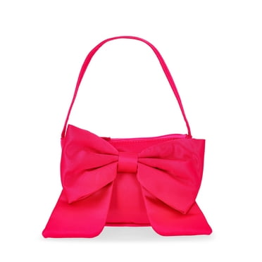 Wonder Nation Girls Big Satin Bow Handbag, Pink