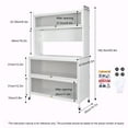 thumbnail image 5 of golytefs Wheeled Sideboard Kitchen Rack Multi-layer Storage Cabinets Microwave Oven Shelf, 5 of 9