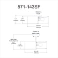 thumbnail image 2 of 571-143SF-SC-WH Dainolite Everly - 3 Light Semi-Flush Mount-Satin Chrome Finish-White Shade Color, 2 of 4