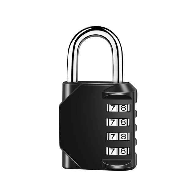 1 Pack 4 Digit Combination Lock, Locker Lock, Padlock Outdoor Indoor, Waterproof Design, for School