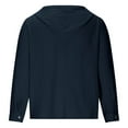 thumbnail image 4 of BXINGOHAI Men's Lightweight Zip Up Hoodie Long Sleeve Sweatshirt Athletic Slim Fit Basic Jacket with Pockets Navy M, 4 of 5