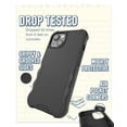 thumbnail image 2 of Smartish iPhone 15 Protective Case - Gripzilla Compatible with MagSafe [Rugged + Tough] Heavy Duty Armored Slim Cover with Drop Protection - Black Tie Affair, 2 of 6