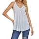 thumbnail image 2 of Camiseta sin mangas Mujer Verano Cuello en V Chaleco sexy Casual Top suelto, Blanco, S Vogacara AP001329-11, 2 of 5