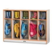 Toddler Coat Locker - 5 Sections - Black-Color:Black