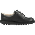 thumbnail image 3 of Kickers Kick Lo Core Black Leather Unisex Lace Up School Shoes, 3 of 8