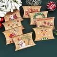 thumbnail image 2 of Cajas de dulces de almohada de Navidad, decoración navideña para el hogar, caja de regalo de Navidad para niños, bolsas de embalaje de Año Nuevo de Papá Noel, 12/24 piezas, 2024, 2 of 4